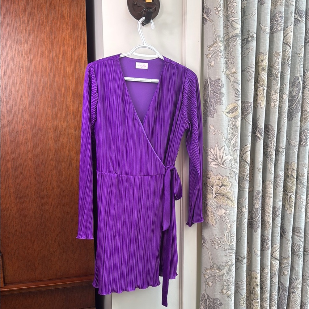 Pink Lily Purple Wrap Dress